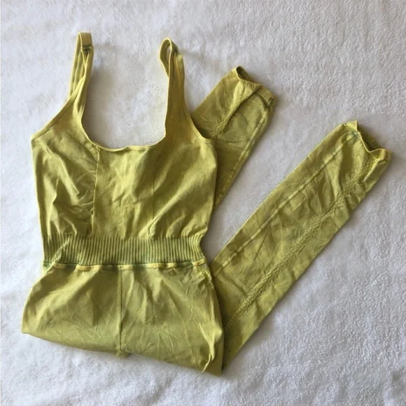 FREE PEOPLE GOOD KARMA YELLOW/GREEN ONSIE PINEAPPLE PUNCH COLOR. Sz M/L - Picture 5 of 6